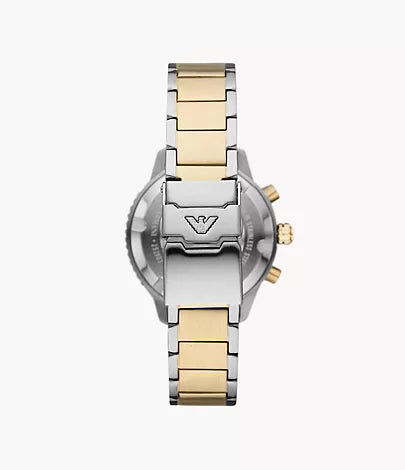 Emporio Armani Chronograph Two-Tone Stainless Steel Watch / AR1182