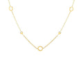 9K Yellow Gold Circle Bead Necklace 45cm