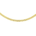 9K Yellow Gold Solid Cut Curb Chain 50cm