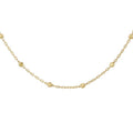 9K Yellow Gold Trace & Ball Chain Necklace 45cm