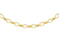 9K Yellow Gold Oval Belcher Necklace 45cm