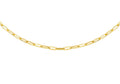 9K Yellow Gold Paper Chain Necklace 45 cm