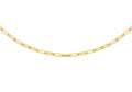 9K Yellow Gold Paper Chain Necklace 50 cm