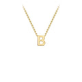 9K Yellow Gold 'B' Initial Adjustable Letter Necklace 38/43cm