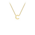 9K Yellow Gold 'C' Initial Adjustable Letter Necklace 38/43cm