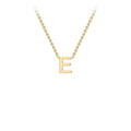 9K Yellow Gold 'E' Initial Adjustable Letter Necklace 38/43cm