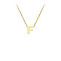 9K Yellow Gold 'F' Initial Adjustable Letter Necklace 38/43cm