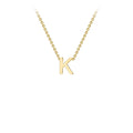 9K Yellow Gold 'K' Initial Adjustable Letter Necklace 38/43cm