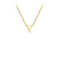 9K Yellow Gold 'Y' Initial Adjustable Letter Necklace 38/43cm