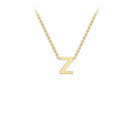 9K Yellow Gold 'Z' Initial Adjustable Letter Necklace 38/43cm