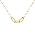 9K Yellow Gold Diamond Cut Oval Necklace 43-46cm