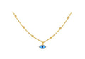9K Yellow Gold Evil Eye Dc Ball Necklace 41 + 2.5cm