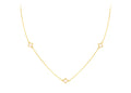 9K Yellow Gold 3 Mother-of-Pearl Petal Necklace 40-42.5 cm