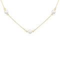 9K Yellow Gold Freshwater Pearl Necklace 41+2.5cm