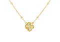 9K Yellow Gold Rainbow Petal Necklace 40-45cm