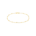 9K Yellow Gold Trace & Ball Chain Bracelet 18cm