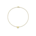 9K Yellow Gold Heart Box Chain Anklet 24cm