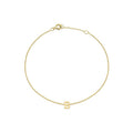 9K Yellow Gold Mini Initial 'B' Bracelet 15.5-19cm
