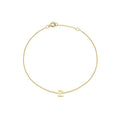 9K Yellow Gold Mini Initial 'Z' Bracelet 15.5-19cm