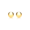 9K Yellow Gold 8mm Ball Stud Earrings