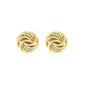 9K Yellow Gold 6mm Knot Stud Earrings