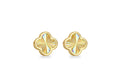 9K Yellow Gold Rainbow Petal Stud Earrings