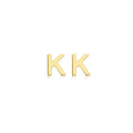 9K Yellow Gold Mini Initial 'K' Stud Earrings