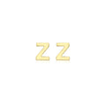 9K Yellow Gold Mini Initial 'Z' Stud Earrings