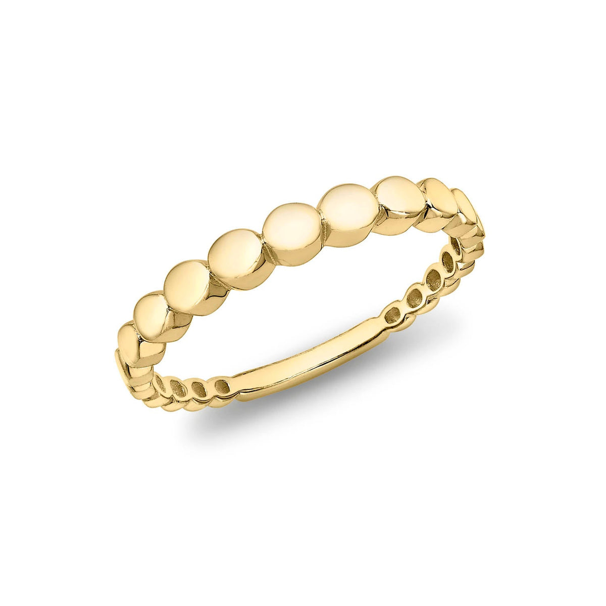 9K Yellow Gold Graduated Circles Ring