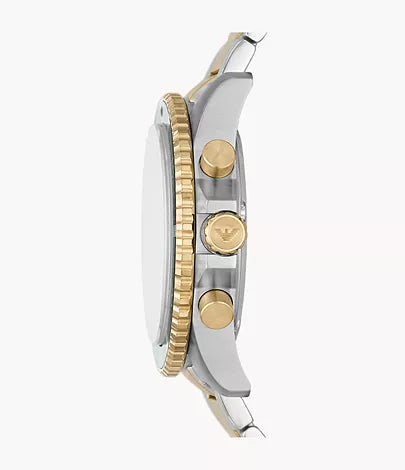 Emporio Armani Chronograph Two-Tone Stainless Steel Watch / AR1182