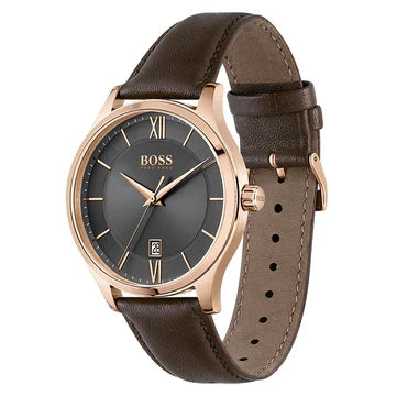 HB1513894  / Hugo Boss Brown Leather Grey Dial Men's Watch
