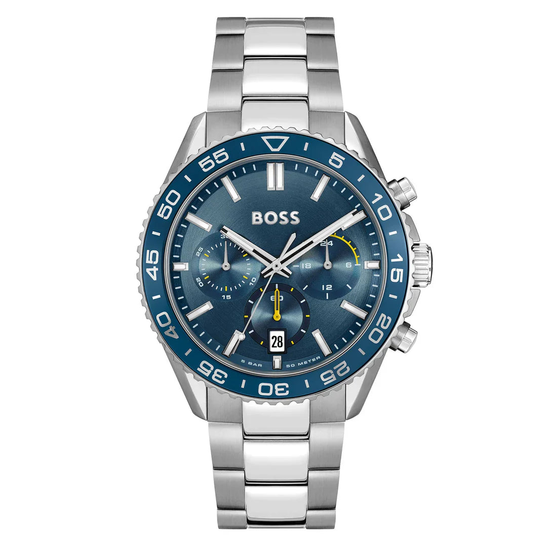 HB1514143/ Hugo Boss Stainless Steel Blue Dial Chronograph Men's Watch