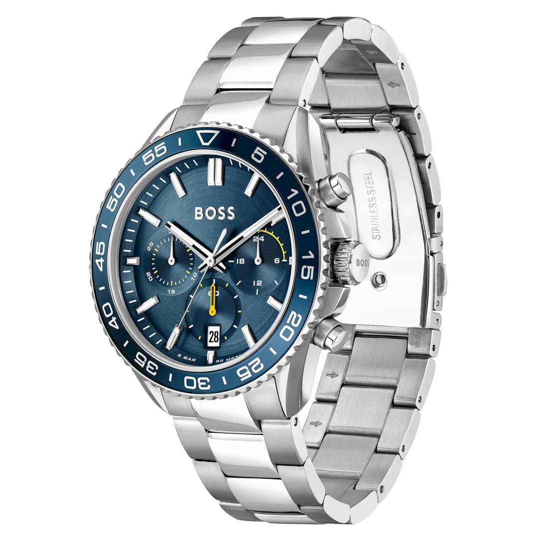 HB1514143/ Hugo Boss Stainless Steel Blue Dial Chronograph Men's Watch