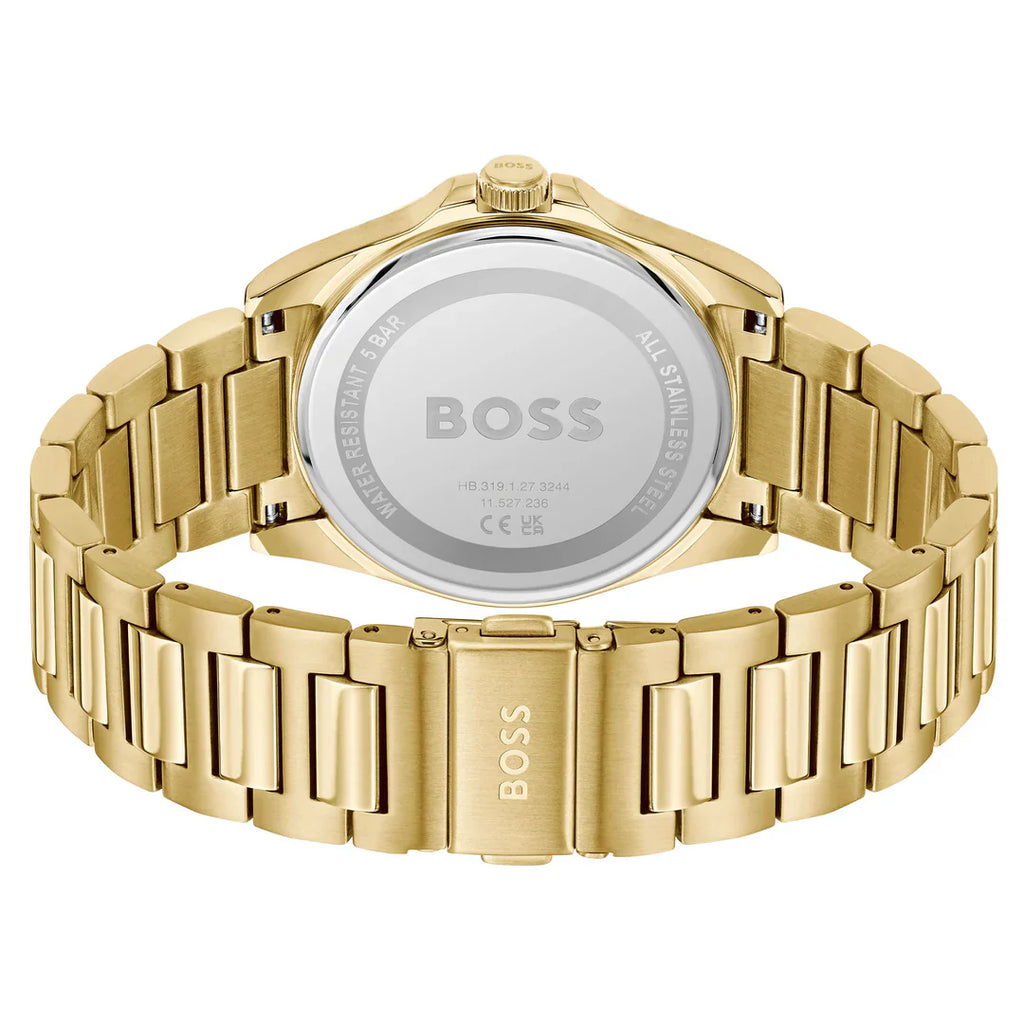 HB1514172/ Hugo Boss Gold Stainless Steel Blue Dial Men's Watch