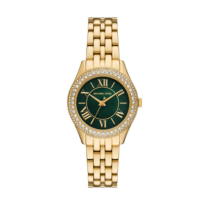 Michael Kors Harlowe Three-Hand Gold-Tone Stainless Steel Watch / MK4870