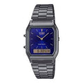 Casio Vintage Gray Steel Blue Dial Analogue-Digital Unisex Watch / AQ230GG-2ADF