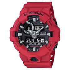 Casio G-Shock Analog-Digital Watch – Red Resin Strap / GA-700-4ADR
