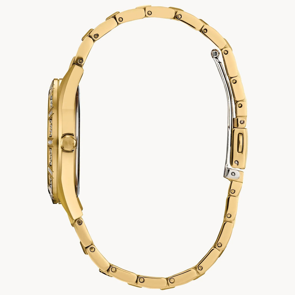 Citizen Eco-Drive Silhouette Crystal – Women's Gold-Tone Watch with Mother-of-Pearl Dial / EM1022-51D
