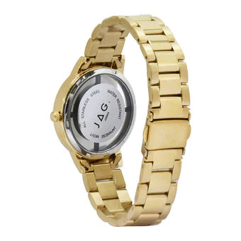Jag Shelley – Women's Gold-Tone Watch with Mother-of-Pearl Dial and Crystal Accents / J2886A