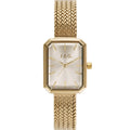 Jag Balmain – Gold-Tone Octagonal Watch with Champagne Dial and Mesh Bracelet / J2915A