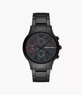 Emporio Armani Chronograph Black Steel Watch / AR11275