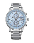 Citizen Eco-Drive – Light Blue Dial Stainless Steel Chronograph / CA0840-87M