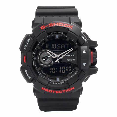Casio G-Shock Analog-Digital Watch – Black & Red Resin Strap / GA-400HR-1ADR
