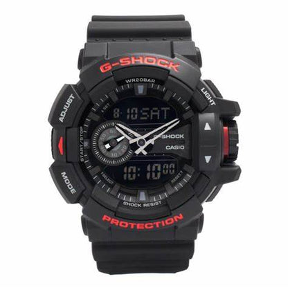 Casio G-Shock Analog-Digital Watch – Black & Red Resin Strap / GA-400HR-1ADR