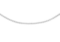 9K White Gold Venezia Box Chain Necklace 45-50cm