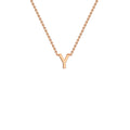 9K Rose Gold 'Y' Initial Adjustable Letter Necklace 38/43cm
