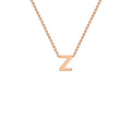 9K Rose Gold 'Z' Initial Adjustable Letter Necklace 38/43cm