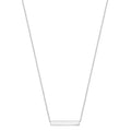 9K White Gold Solid Horizontal Bar Necklace 41+2cm