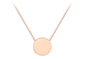 9K Yellow Gold 10mm Disc Adjustable Necklace 41cm-43cm
