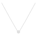 9K White Gold 10mm Disc Adjustable Necklace 41cm-43cm